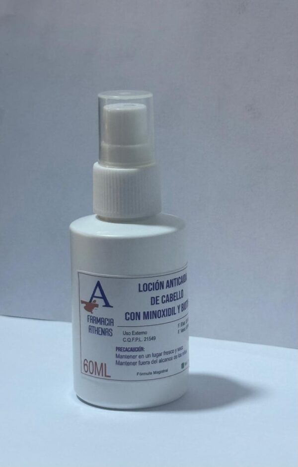 Loción anticaída de cabello con minoxidil y biotina(60ml y 120ml)